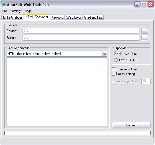 Altarsoft Web Tools screenshot